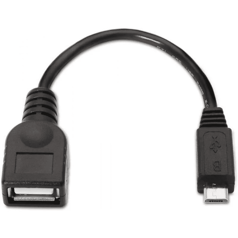 Cable USB 2.0 Aisens A101-0031/ MicroUSB Macho - USB Hembra/ 15cm/ Negro