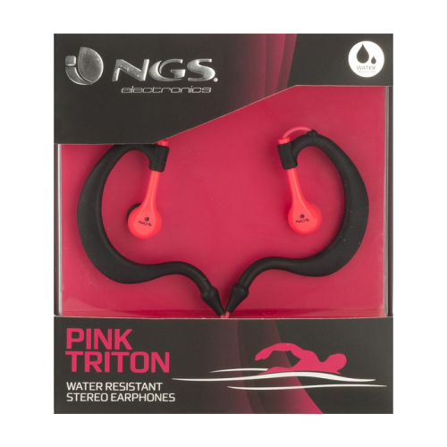 Auriculares deportivos NGS Pink Triton Resistentes al Agua Rosa
