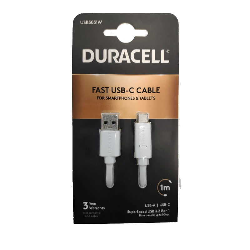Cable USB 3.0 Tipo-C Duracell USB5031W/ USB Tipo-C Macho