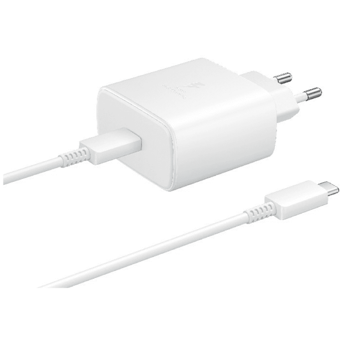 Cargador Samsung EP-TA800XWEGWW/ 1 USB-C + Cable USB-C/ 3A
