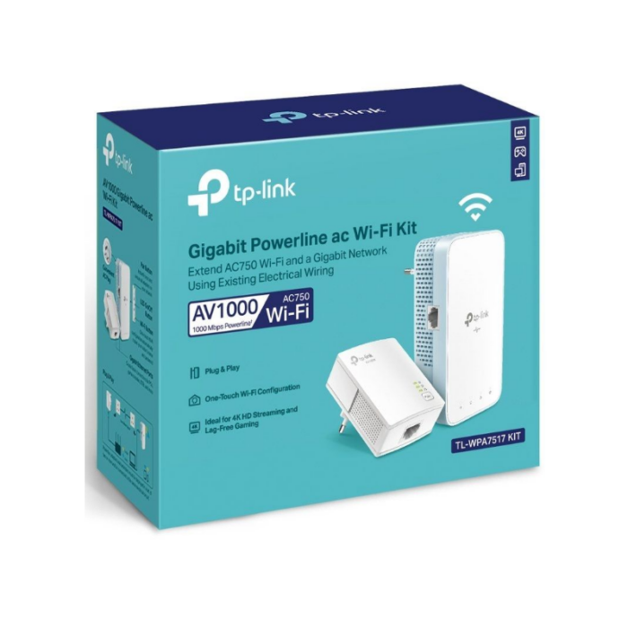 Adaptador Powerline TP-Link TL-WPA7517 Kit 1000Mbps